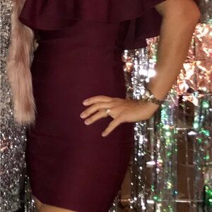 Elegant Burgundy/ wine color  dress